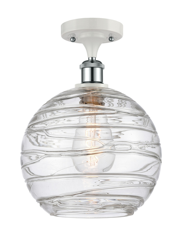 Innovations - 516-1C-WPC-G1213-10-LED - LED Semi-Flush Mount - Ballston - White Polished Chrome
