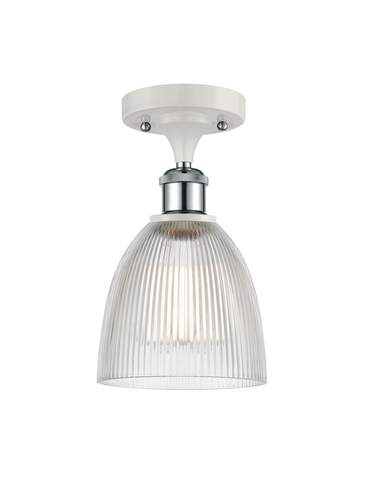 Innovations - 516-1C-WPC-G382-LED - LED Semi-Flush Mount - Ballston - White Polished Chrome