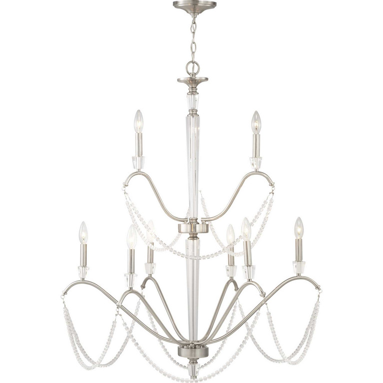 Progress Lighting - P400161-009 - Nine Light Chandelier - Stratham - Brushed Nickel