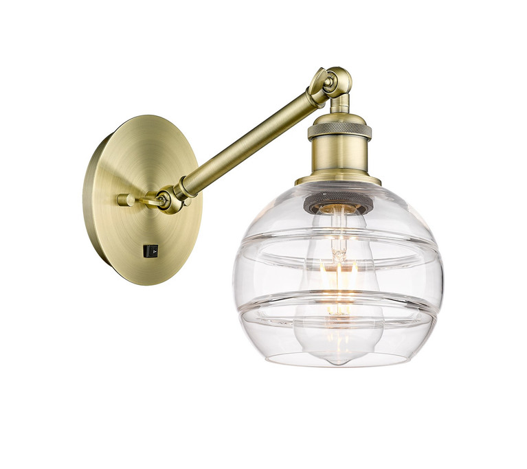 manufacturer_finish:Antique Brass|manufacturer_glass:Clear Rochester