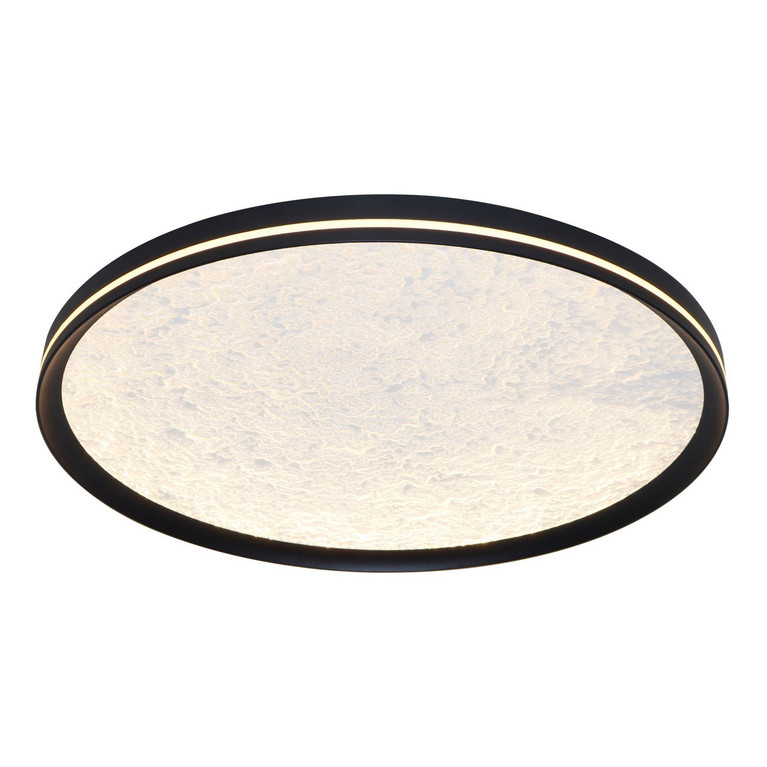 Artcraft - AC6873BK - LED Flush Mount - Luna - Black