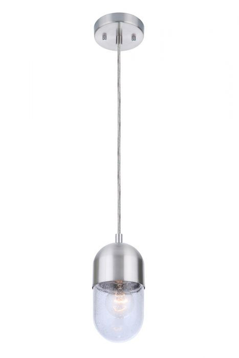 Craftmade - 55091-BNK - One Light Mini Pendant - Pill - Brushed Polished Nickel