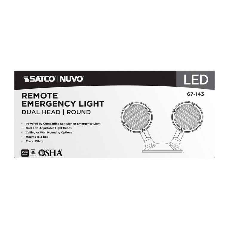 Satco - 67-143 - Remote Emergency Light - White