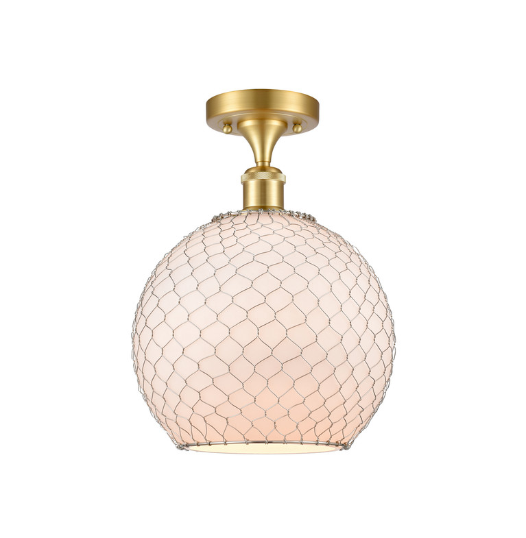 Innovations - 516-1C-SG-G121-10CSN - One Light Semi-Flush Mount - Ballston - Satin Gold