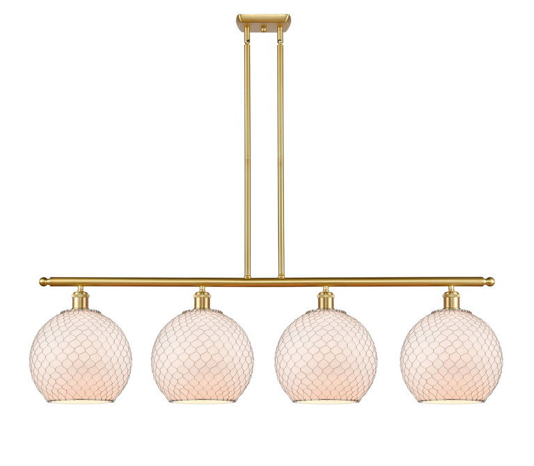 Innovations - 516-4I-SG-G121-10CSN - Four Light Island Pendant - Ballston - Satin Gold