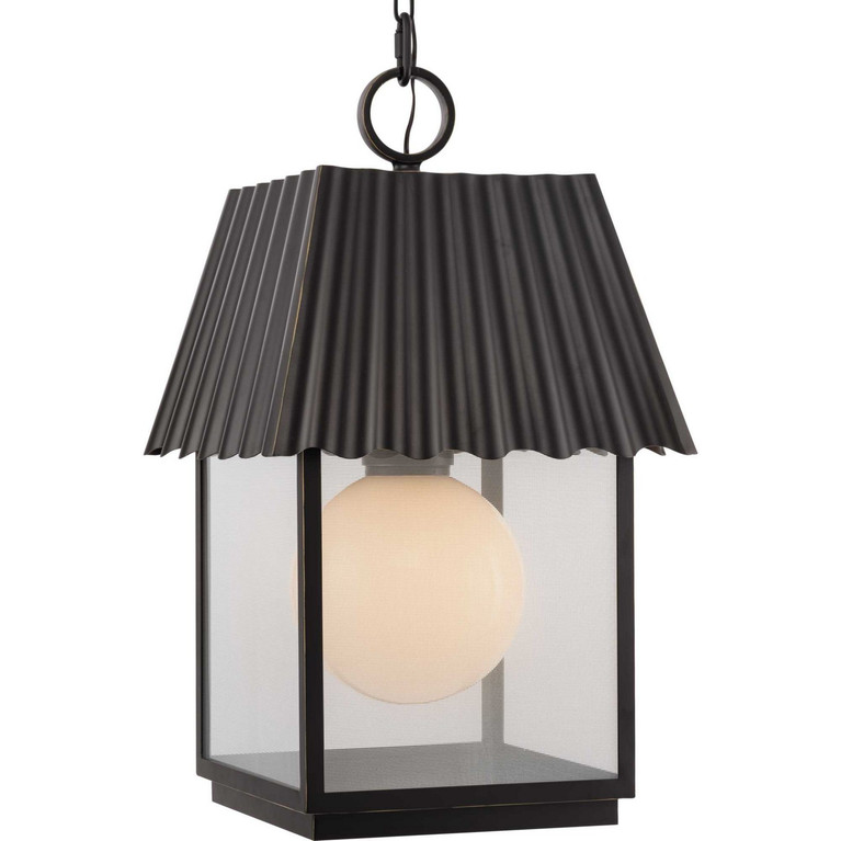 Progress Lighting - P550117-108 - One Light Outdoor Hanging Lantern - Point Dume-Hook Pond - Oil Rubbed Bronze