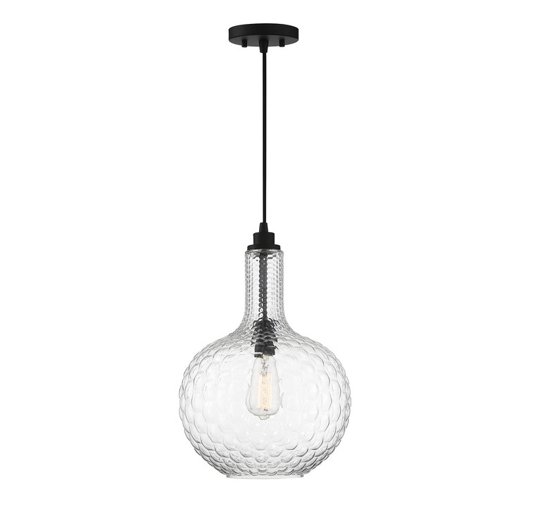 Savoy House - L7-2930-1-89 - One Light Pendant - Kantor - Matte Black