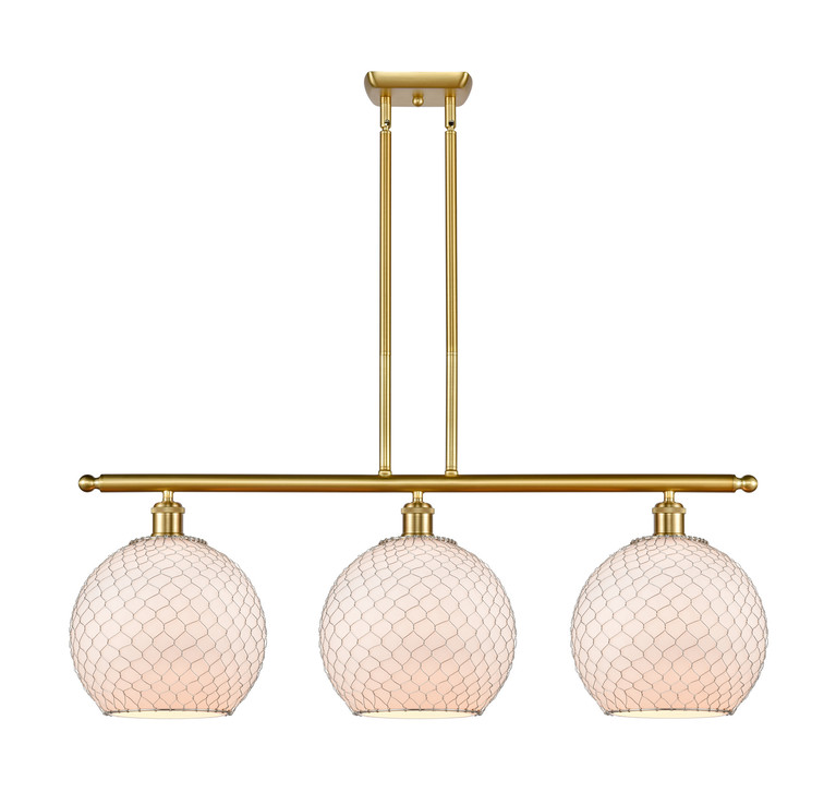 Innovations - 516-3I-SG-G121-10CSN - Three Light Island Pendant - Ballston - Satin Gold