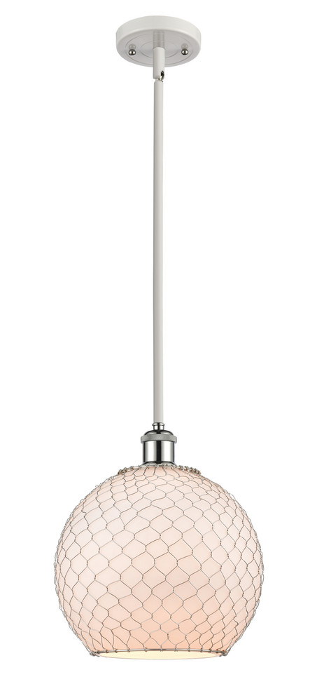 Innovations - 516-1S-WPC-G121-10CSN - One Light Pendant - Ballston - White and Polished Chrome