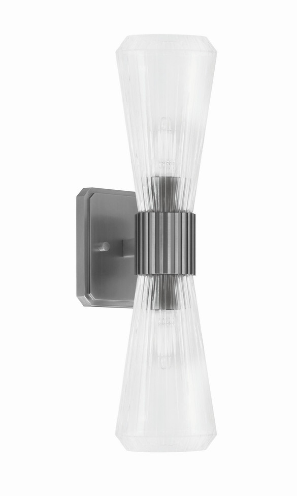 Toltec Lighting - 4820-GP-880 - Two Light Wall Sconce - Everleigh - Graphite