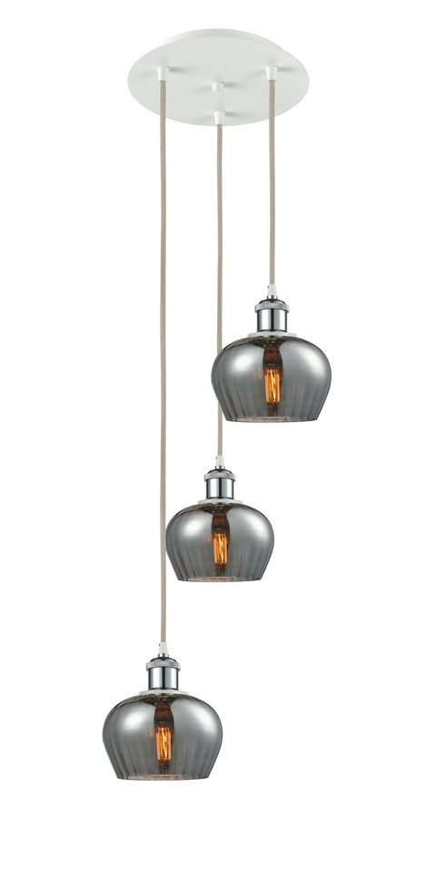 Innovations - 113B-3P-WPC-G93 - LED Pendant - Ballston - White Polished Chrome