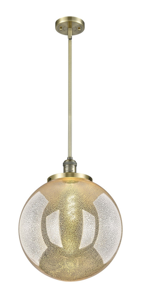 Innovations - 201S-AB-G208-16 - One Light Pendant - Franklin Restoration - Antique Brass