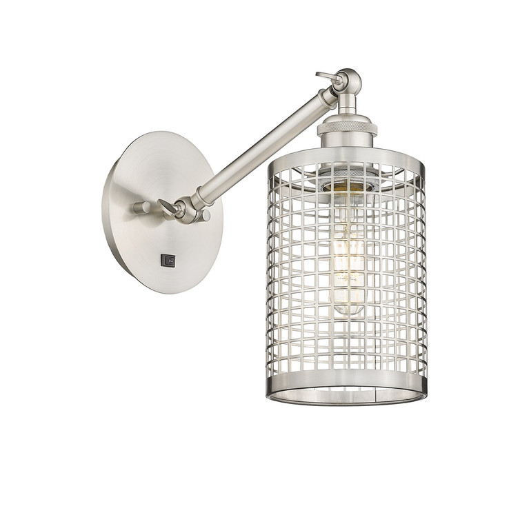 Innovations - 317-1W-SN-M18-SN - LED Wall Sconce - Downtown Urban - Satin Nickel