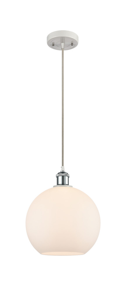 Innovations - 516-1P-WPC-G121-10 - One Light Mini Pendant - Ballston - White Polished Chrome
