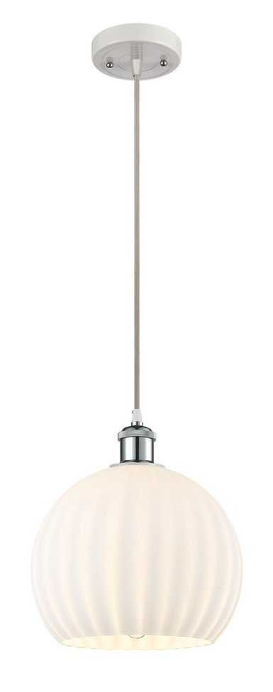 Innovations - 516-1P-WPC-G1217-10WV - LED Mini Pendant - Ballston - White Polished Chrome