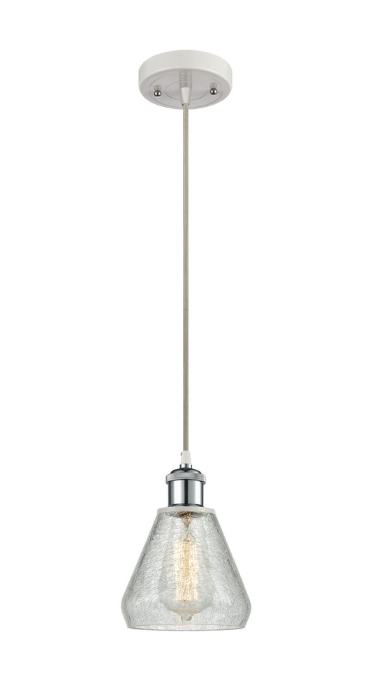 Innovations - 516-1P-WPC-G275-LED - LED Mini Pendant - Ballston - White Polished Chrome
