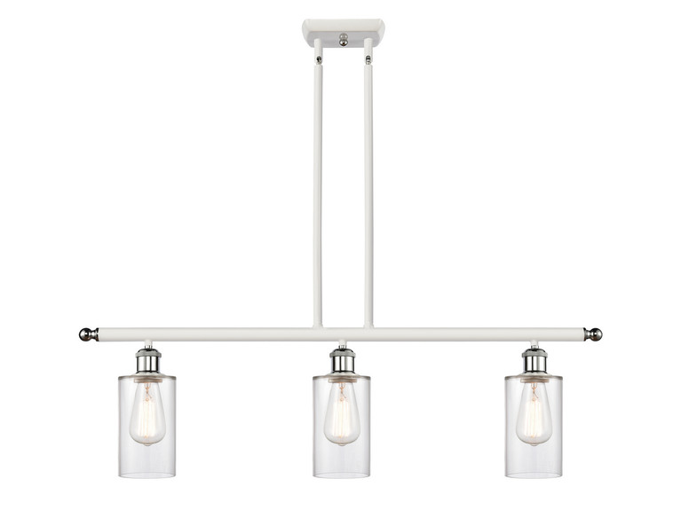 Innovations - 516-3I-WPC-G802 - Three Light Island Pendant - Ballston - White Polished Chrome