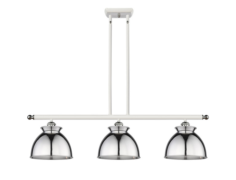 Innovations - 516-3I-WPC-M14-PC - Three Light Pendant - Ballston - White Polished Chrome