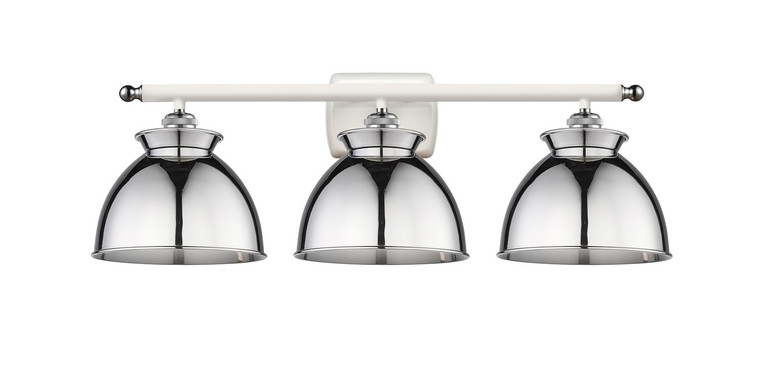 Innovations - 516-3W-WPC-M14-PC - Three Light Bath Vanity - Ballston - White Polished Chrome