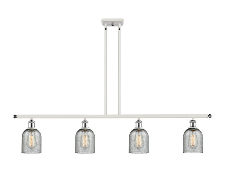 Innovations - 516-4I-WPC-G257-LED - LED Island Pendant - Ballston - White Polished Chrome