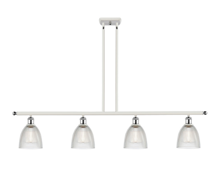 Innovations - 516-4I-WPC-G382 - Four Light Island Pendant - Ballston - White Polished Chrome