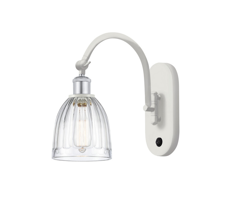 Innovations - 518-1W-WPC-G442 - One Light Wall Sconce - Ballston - White Polished Chrome