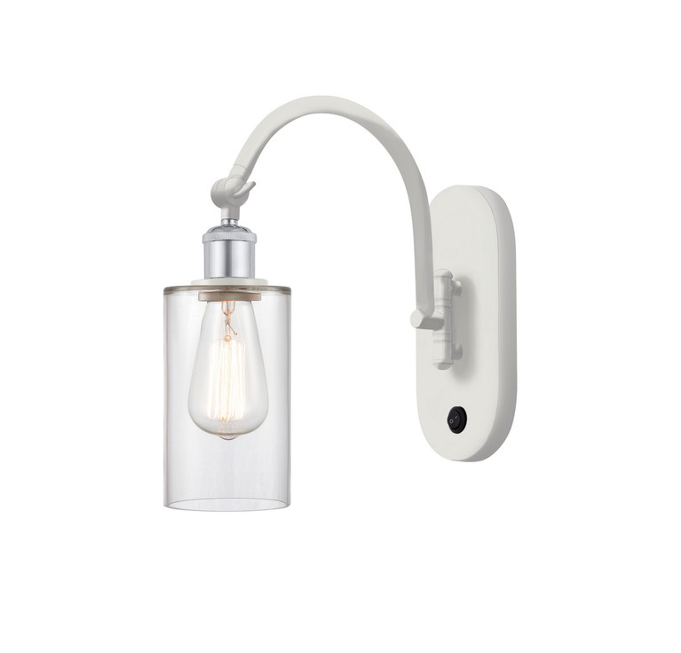 Innovations - 518-1W-WPC-G802 - One Light Wall Sconce - Ballston - White Polished Chrome