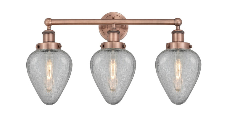 Innovations - 616-3W-AC-G165 - Three Light Bath Vanity - Edison - Antique Copper