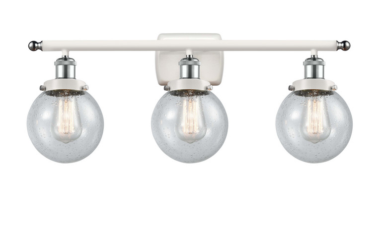 Innovations - 916-3W-WPC-G204-6 - Three Light Bath Vanity - Ballston Urban - White Polished Chrome