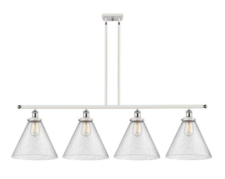 Innovations - 916-4I-WPC-G44-L - Four Light Island Pendant - Ballston Urban - White Polished Chrome