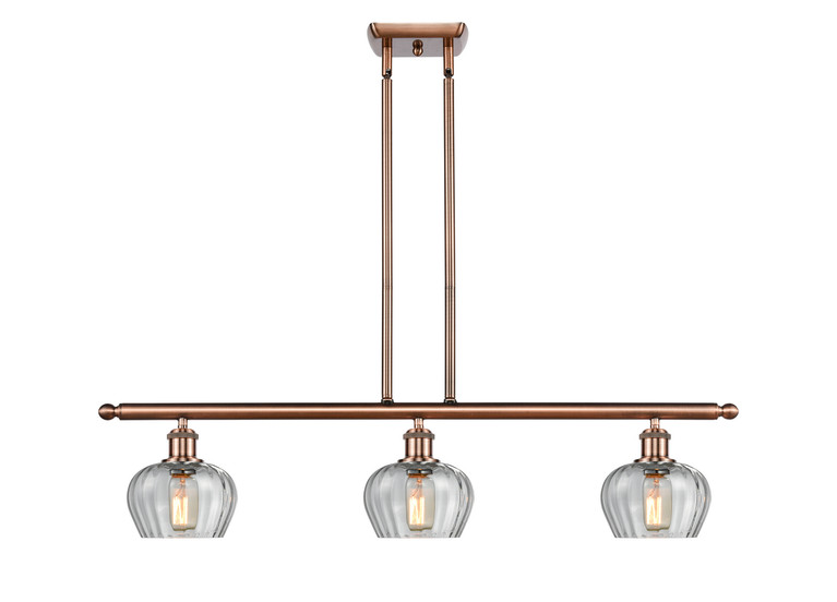 Innovations - 516-3I-AC-G92 - Three Light Island Pendant - Ballston - Antique Copper
