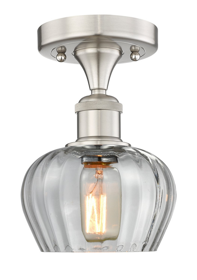 Innovations - 616-1F-SN-G92 - One Light Semi-Flush Mount - Edison - Brushed Satin Nickel