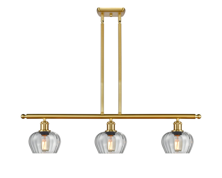 Innovations - 516-3I-SG-G92 - Three Light Island Pendant - Ballston - Satin Gold