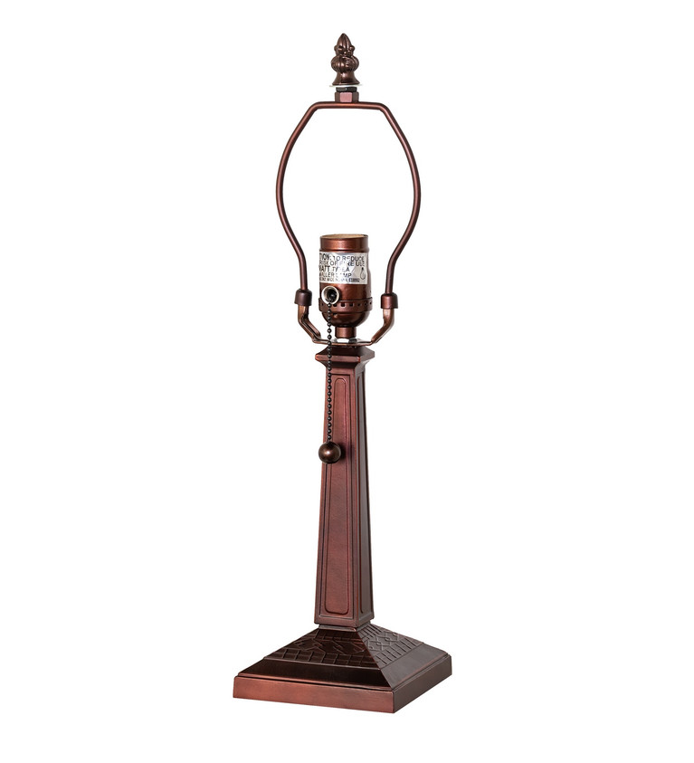 Meyda Tiffany - 29689 - One Light Table Base - Diamond Band Mission - Mahogany Bronze