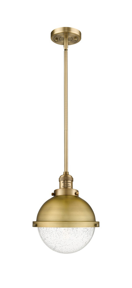 Innovations - 201S-BB-HFS-84-BB-LED - LED Mini Pendant - Franklin Restoration - Brushed Brass