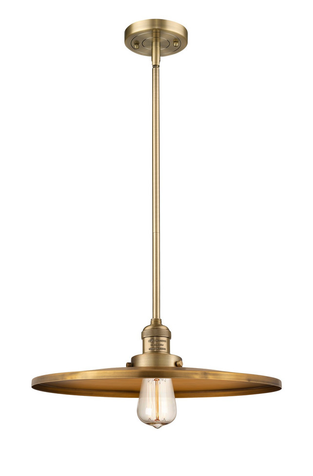 Innovations - 201S-BB-MFR-BB-16 - One Light Mini Pendant - Franklin Restoration - Brushed Brass