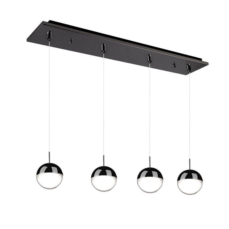 Kuzco Lighting - MP402801BC-04 - LED Pendant - Pluto - Black Chrome