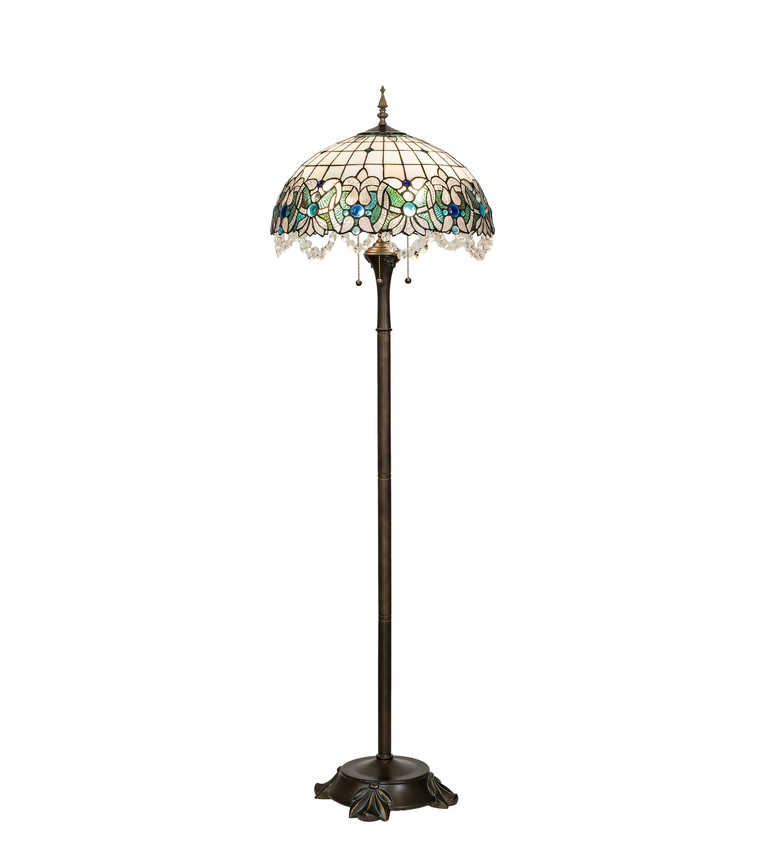 Meyda Tiffany - 291192 - Three Light Floor Lamp - Angelica - Mahogany Bronze