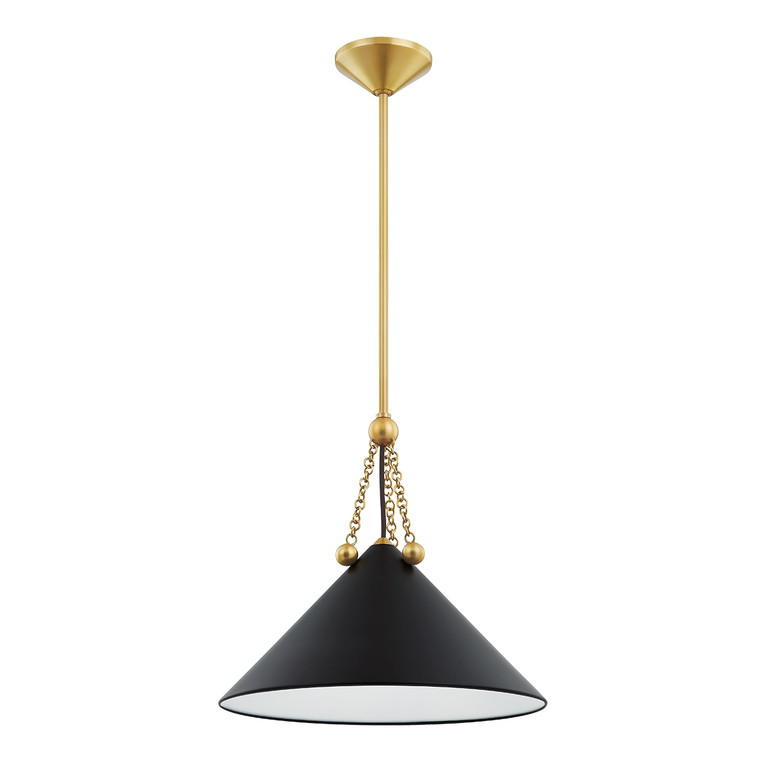 Mitzi - H784701S-AGB/SBK - One Light Pendant - Kalea - Aged Brass/Soft Black