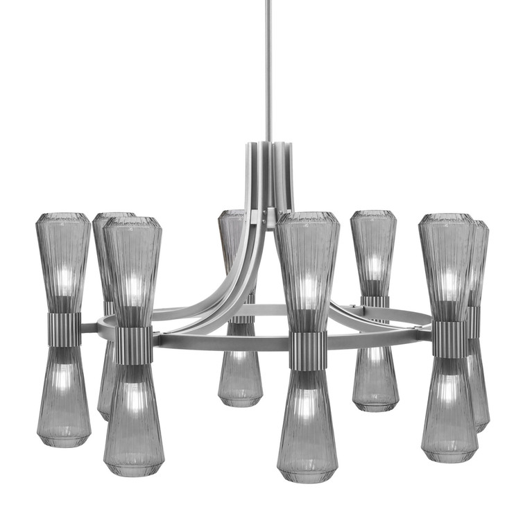 Toltec Lighting - 4808-GP-882 - 16 Light Chandelier - Everleigh - Graphite