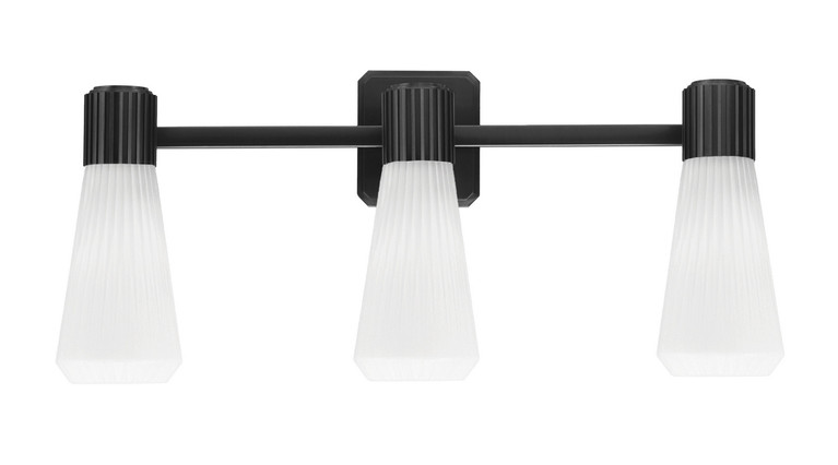 Toltec Lighting - 4823-MB-881 - Three Light Bath Bar - Everleigh - Matte Black