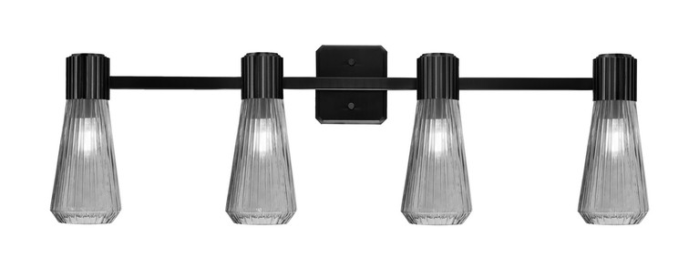 Toltec Lighting - 4824-MB-882 - Four Light Bath Bar - Everleigh - Matte Black