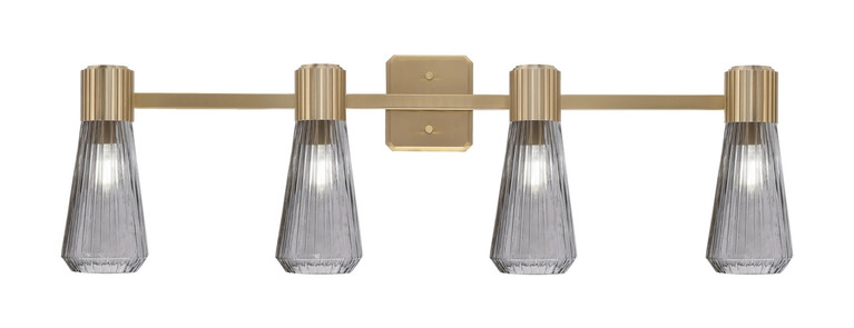 Toltec Lighting - 4824-NAB-882 - Four Light Bath Bar - Everleigh - New Age Brass