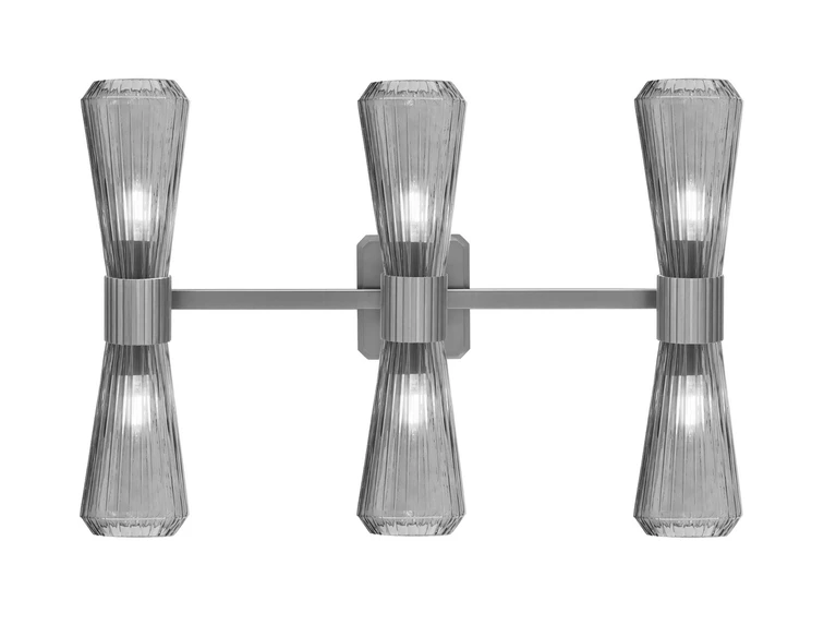Toltec Lighting - 4826-GP-882 - Six Light Bath Bar - Everleigh - Graphite