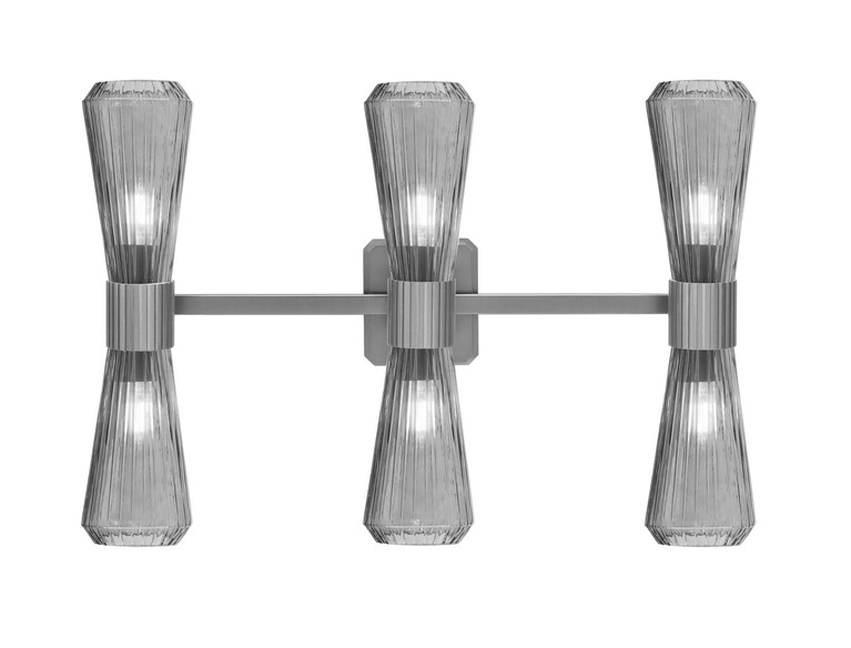 Toltec Lighting - 4826-GP-882 - Six Light Bath Bar - Everleigh - Graphite