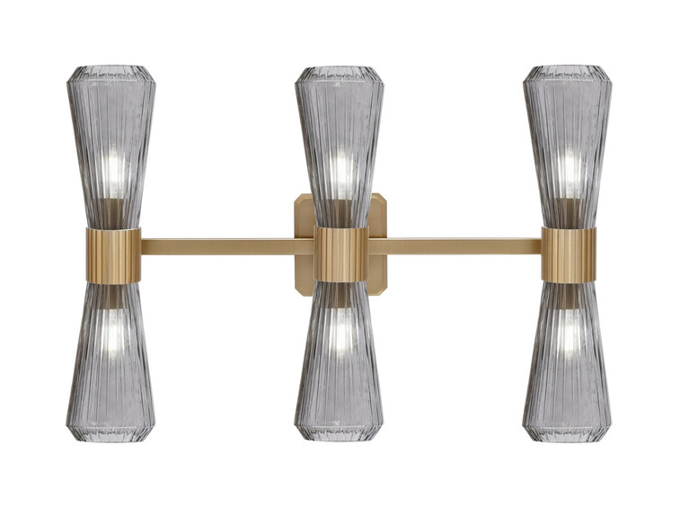 Toltec Lighting - 4826-NAB-882 - Six Light Bath Bar - Everleigh - New Age Brass