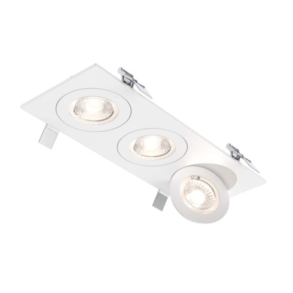 Dals - FGM4-CC-TRIO-WH - Triple Gimbal Downlight - Pivot - White