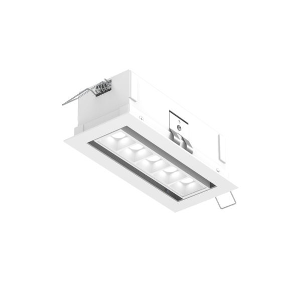 Dals - MSL5G-CC-AWH - Recessed Linear with 5 Mini Swivel Spot Lights - Pinpoint - White
