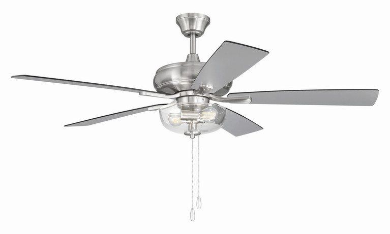 Craftmade - ECF201BNK5-BNGW - 52 Ceiling Fan - EOS 2 Light Clear Bowl 52 Ceiling Fan - Brushed Polished Nickel