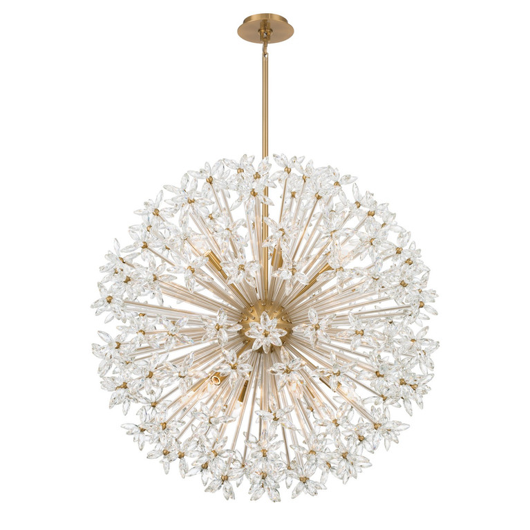 Crystorama - ADL-512-AG-CL - 12 Light Chandelier - Adley - Aged Brass